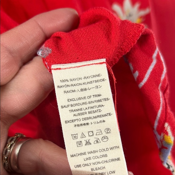 Free people  Red Floral Long Sleeve Dress - Picture 16 of 16